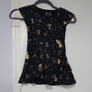 Limited Edition Disney Black Dress with Gold Accents